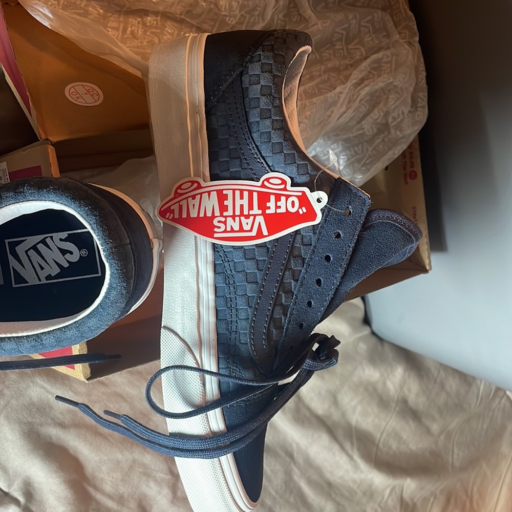 Vans Old Skool Emboss Navy blue mini check size:Men6.5 Women's 8.0